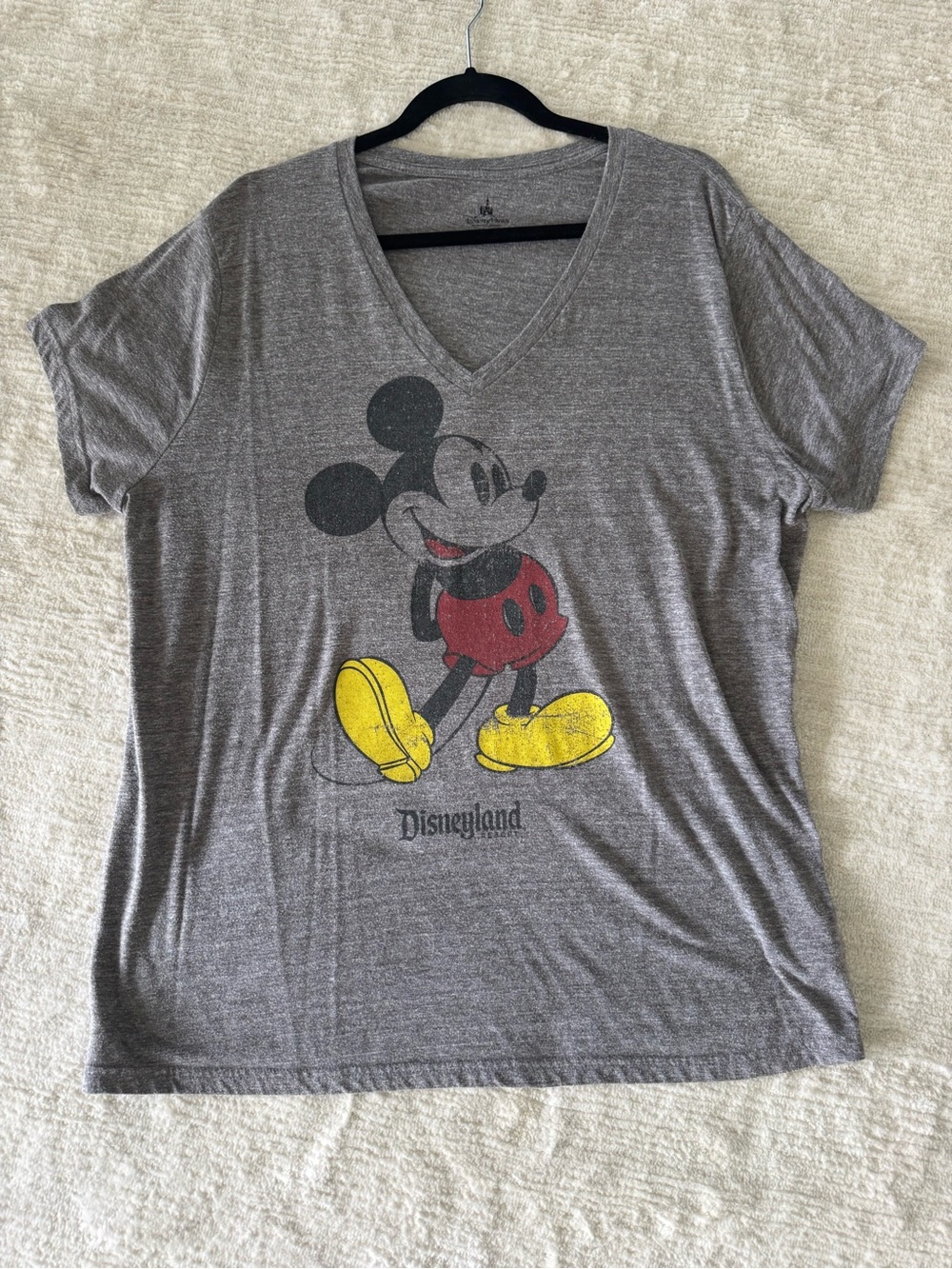 Disney Parks Mickey Mouse Heather Gray V-Neck Graphic Tee | Disneyland Resort